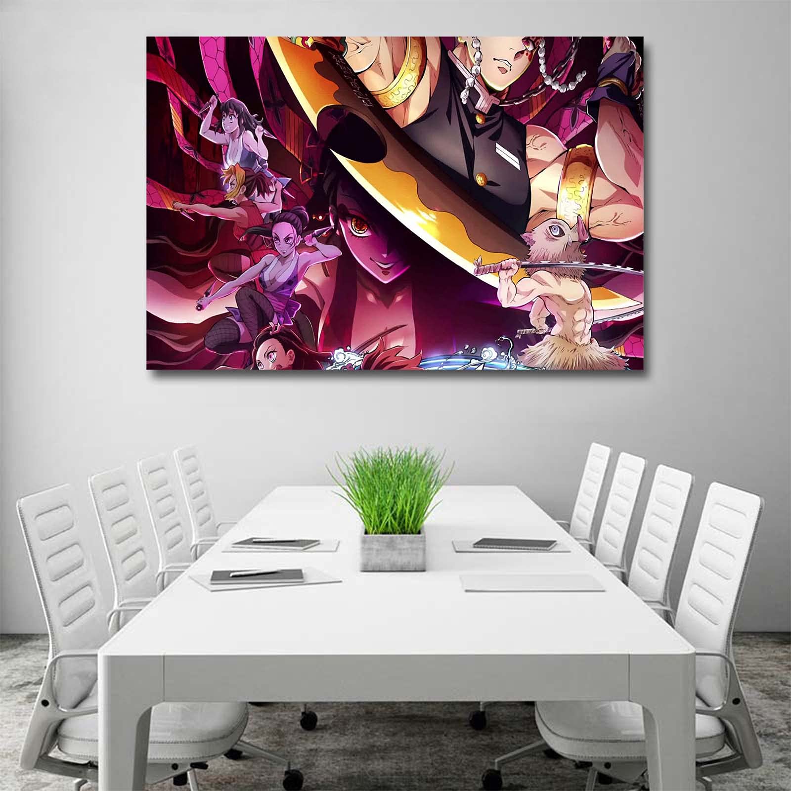 Amazon.co.jp: 鬼滅の刃アニメポスター壁アート壁画キャンバス画像印刷