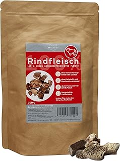 BARFAWAY Freeze Dried Beef, Premium Muscle Meat, Healthy Dog Treats, Grain-Free, Sugar-Free, 100% Natural No Additives, Made in Germany, 250 g product image