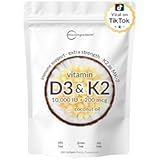Micro Ingredients Vitamin D3 10,000 IU + K2 MK-7 200 mcg, 300 Softgels | Virgin Coconut Oil | 2-in-1 Bone, Immune & Heart Support | Easy to Swallow, Non-GMO