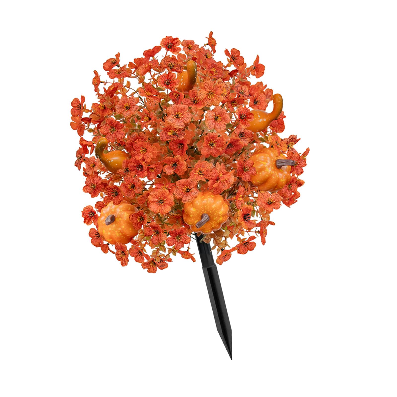 Veltros Seasonal Table Accent Pick with Pumpkin, Halloween Floral Decor for Entry Consoles, Centerpieces, Store Displays Seasonal Centerpiece Wreath Filler Tabletop Accent Harvest Decor Entry Styling