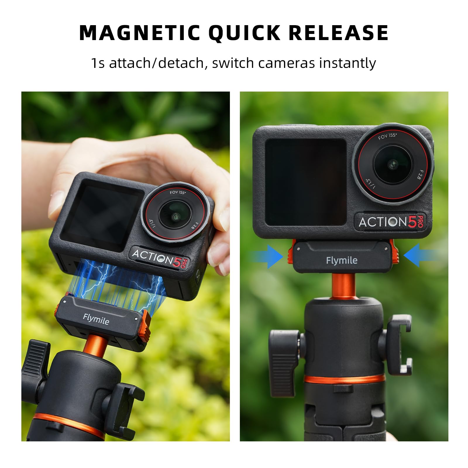 Amazon | DJI Osmo Action 5 Pro/4/3対応 延長ロッド付きミニ三脚 自