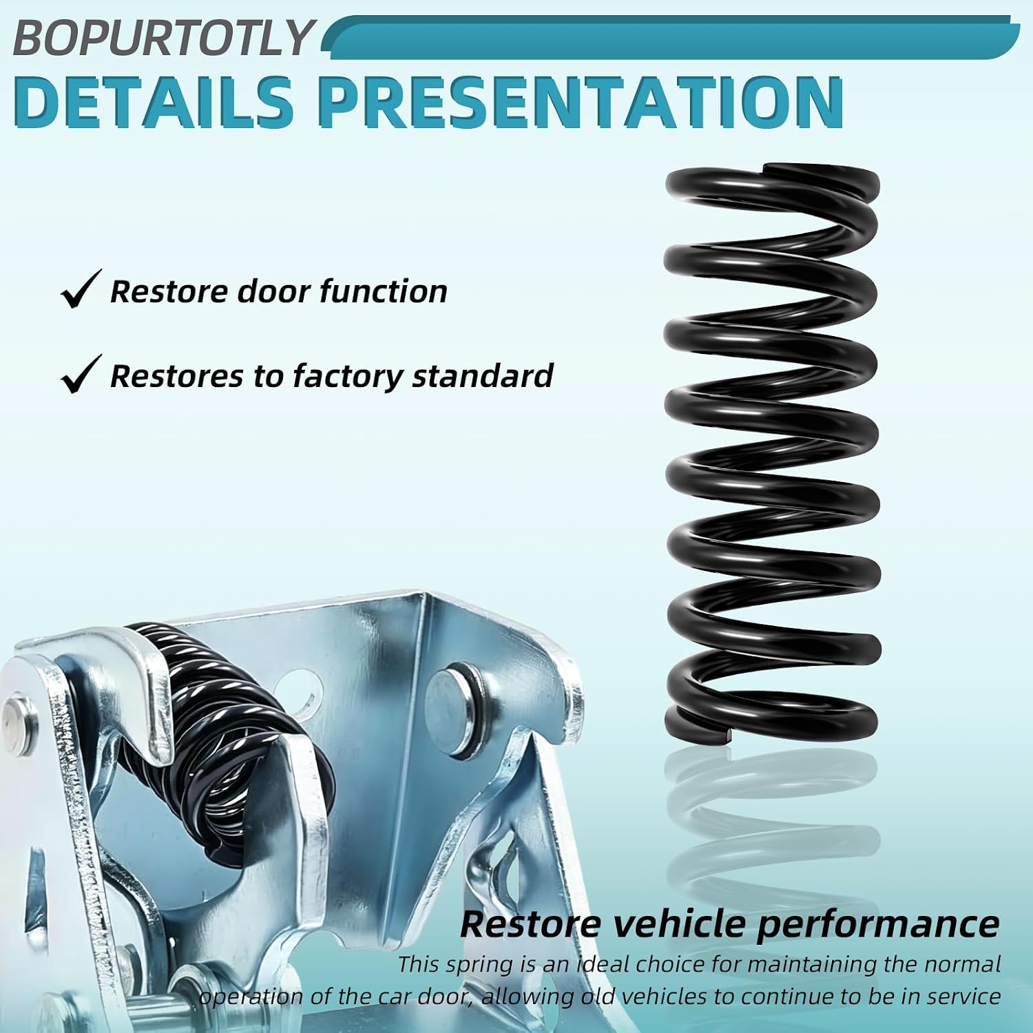 38436 Door Hinge Spring Replacement - Heavy Duty Steel Door Spring, Replaces GM 15591898 16622460 88891766 Dorman 38436 1335836, Fix Sagging Doors (2 Pack)