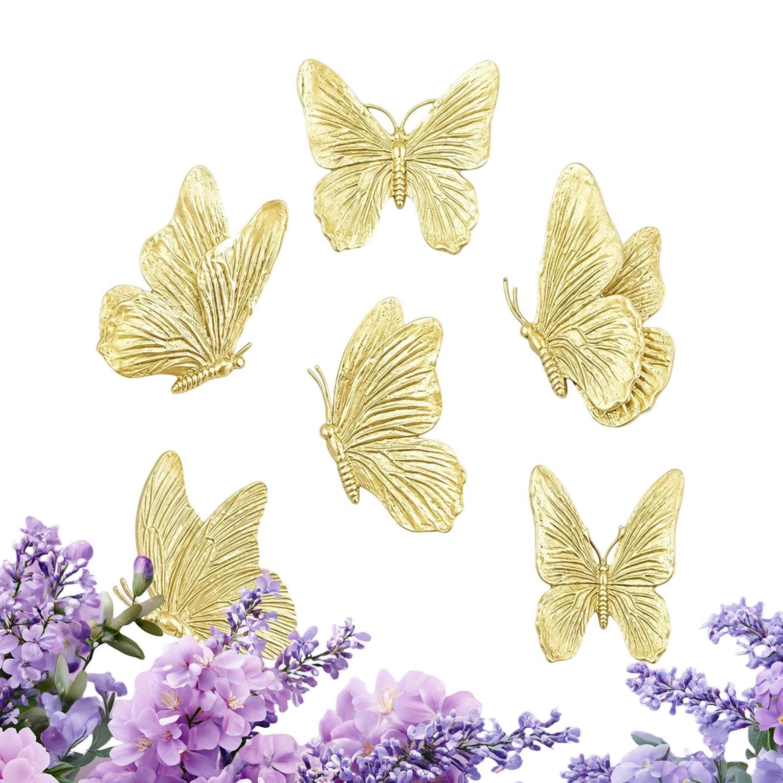 Décoration Murale Papillon 6 pièces en résine esthétique rétro