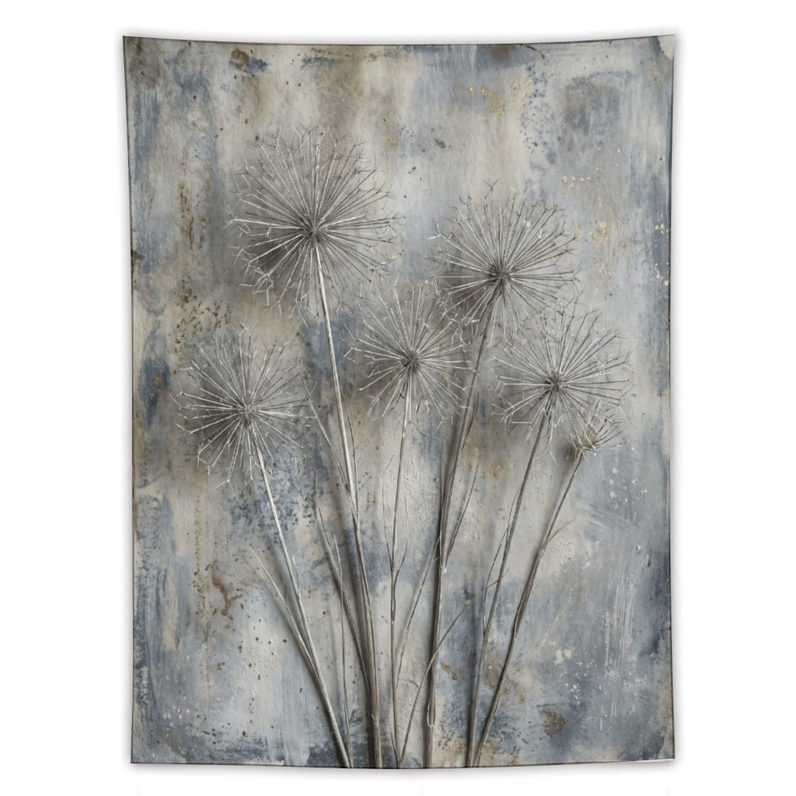 W7C8U2X3 Dandelion Seed Heads Wall Tapestry, Quiet Nature Study