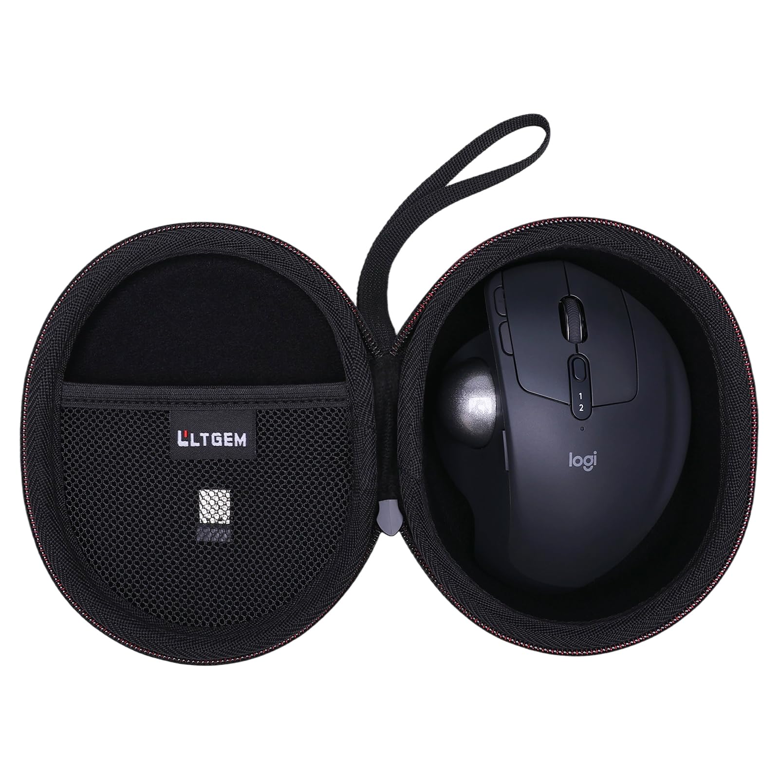 LTGEM Case Compatible with Logitech MX Ergo S/Plus/MX Ergo Advanced Wireless Trackball Mouse, Office Travel Carrying Storage Bag - Black(Case Only)