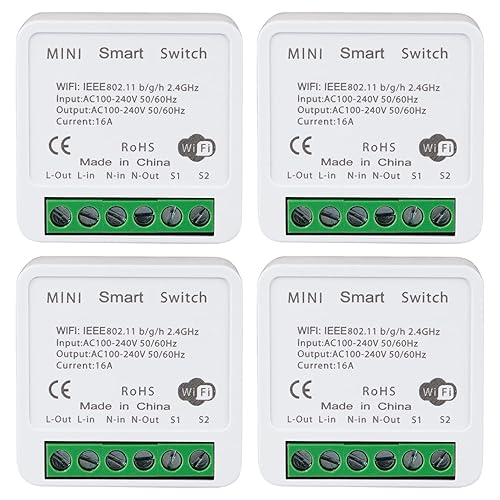 Miniatura 1 de Interruptor de luz inteligente WiFi, compatible con AlexaGoogle Home, control remoto de aplicación, control de voz, modo DIY, función de