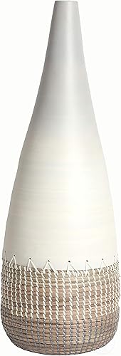 Miniatura 10 de Uniquewise - Jarrón de bambú con espiral, juego de 2