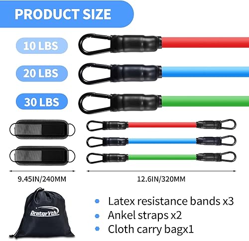 Miniatura 7 de Ankle Resistance Bands with Cuffs, Resistance Bands for Leg, Ankle Bands for Working Out, Booty Workout Equipment for Kickbacks Hip Fitness Training