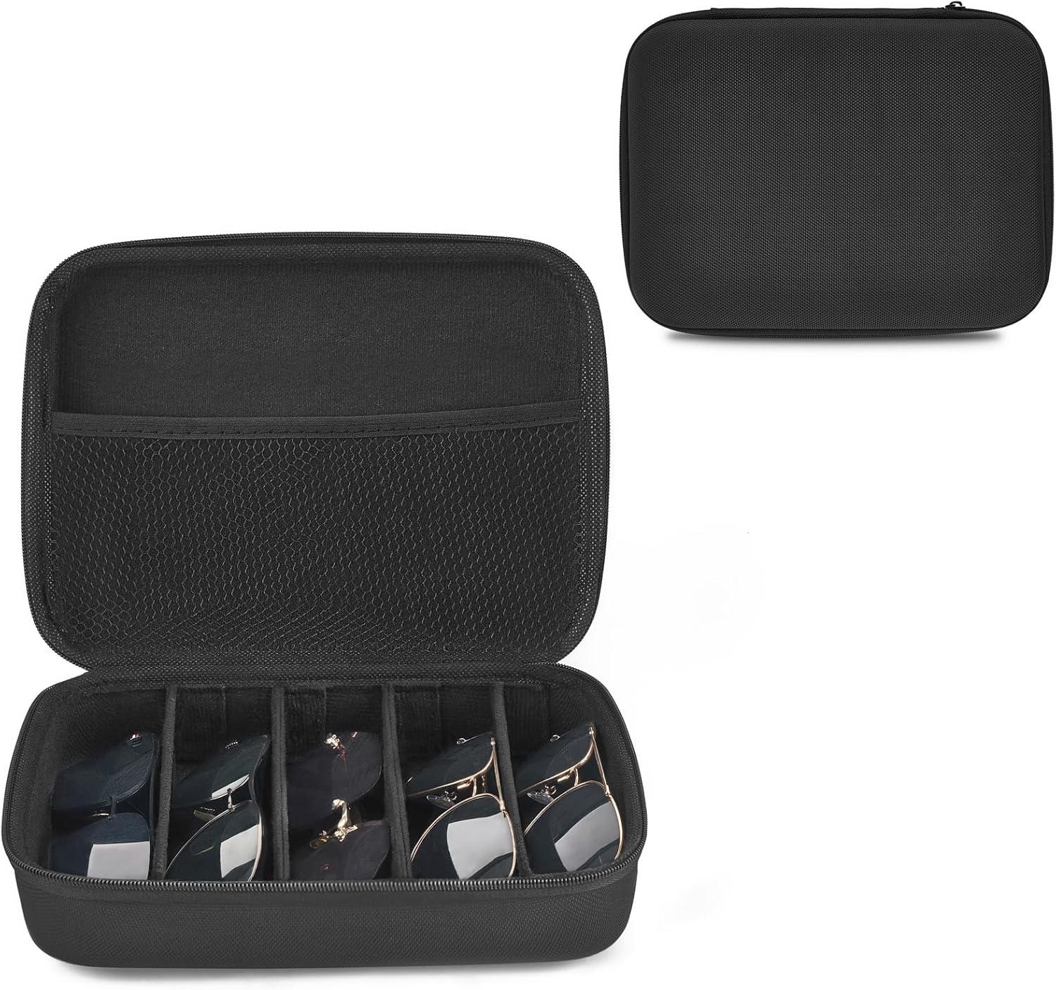 Mkono Travel Sunglasses Organizer Glasses Case Multiple