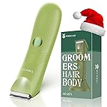 VIKICON Ball Trimmer for Men, Waterproof Groin & Pubic Hair Trimmer for Men w/Light & Ceramic Blade, Manscape Body Groomer Kit, Electric Razor Shavers - No Nicks, Gifts for Him