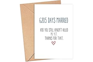 6205 Days Married Funny Anniversary Card: 17th Wedding Anniversary Card