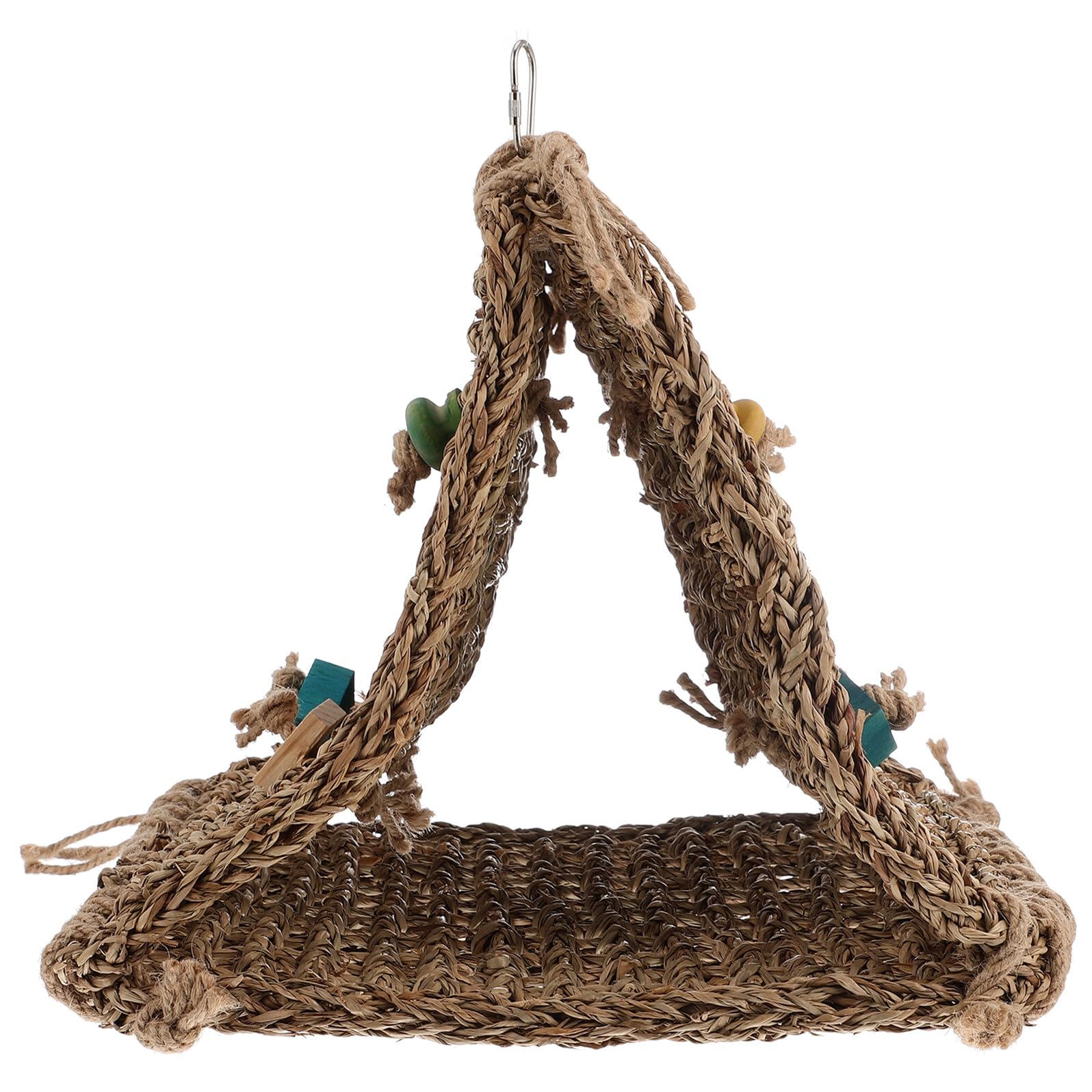 CLISPEED Rattan mit Hängendem Design für Papageien Vogelhängematte Vogelschlafplatz und Schneller Trocknung mit Zufälligem Zubehör als Gemütliches Nest Zufälliger Stil im Käfig