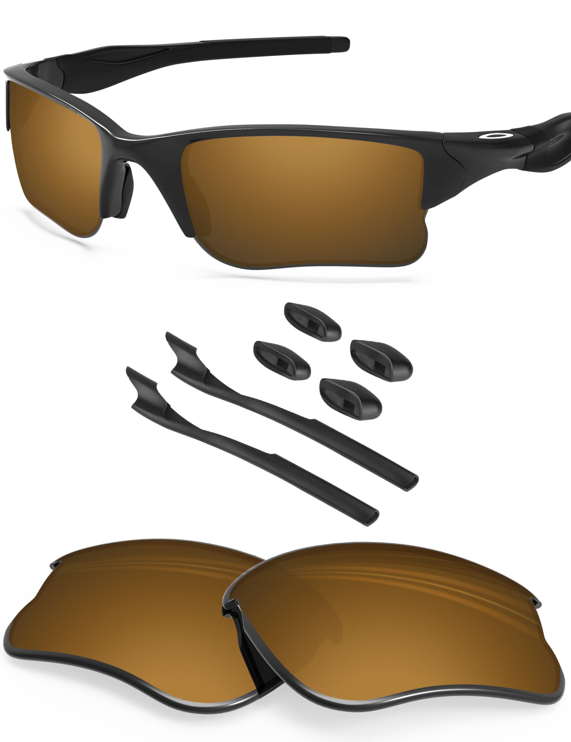 BLAZERBUCK Replacement Lenses &amp; Sock Kit for Oakley Half Jacket 2.0 XL OO9154 Sunglass