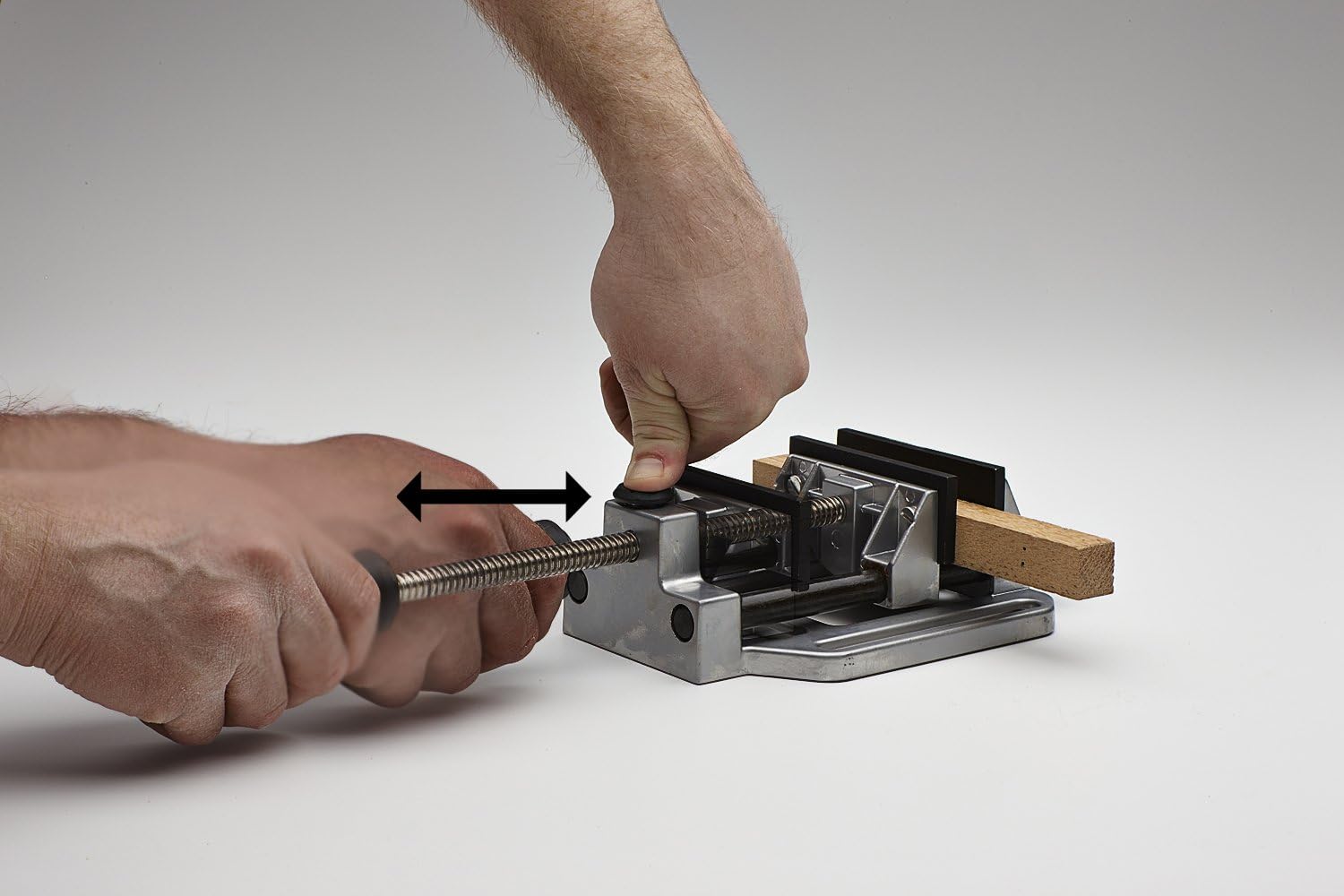 Bora Drill Press Vise Bora 551027 – The Sturdy, Quick Release Clamp that Attaches to Your Drill Press Table and Holds Your Material Fast for Easy Drilling