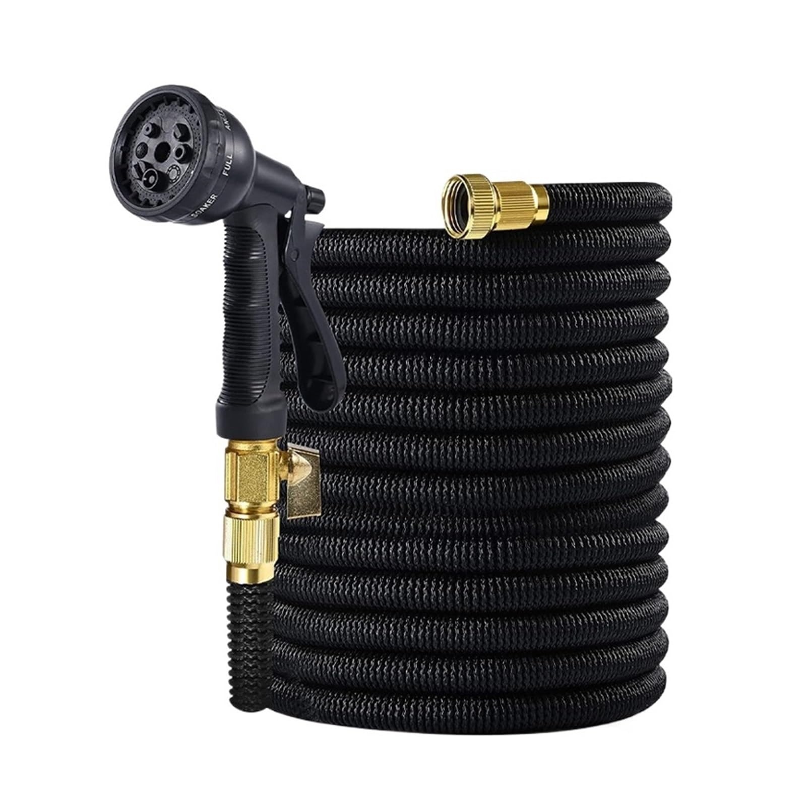 Juego de mangueras de jardín extensibles Manguera de jardín Manguera de jardín flexible expandible Conector de latón 3/4 Manguera de lavado de autos de alta presión Juego de pistola rociadora(100ft-30