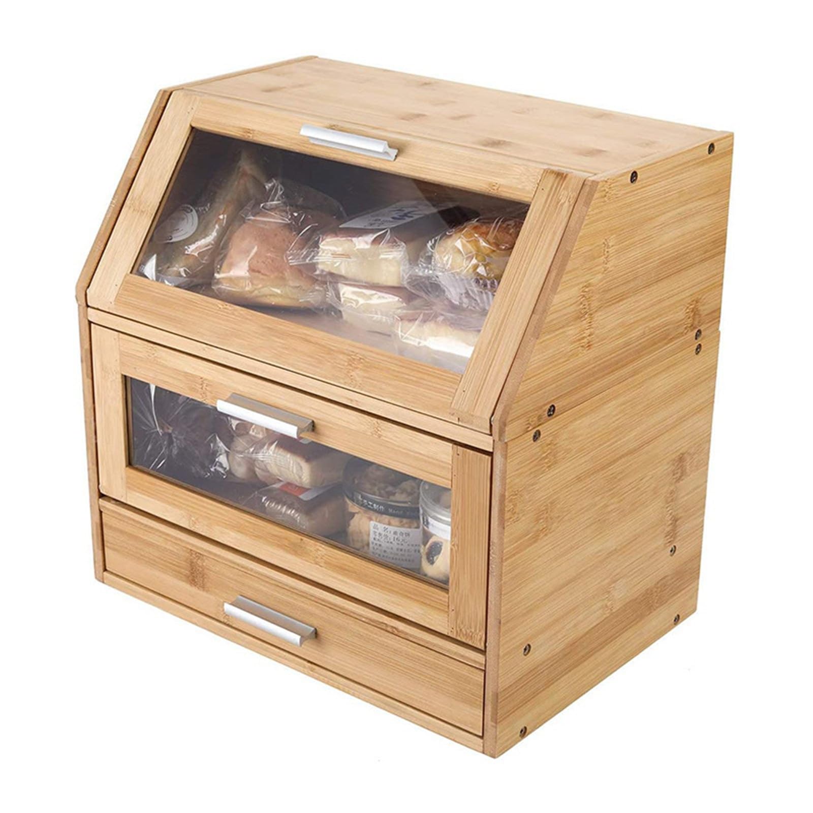 TLMDXTEU Bread Box Bread Box Double Storage Kitchen Desktop for Kitchen Counter