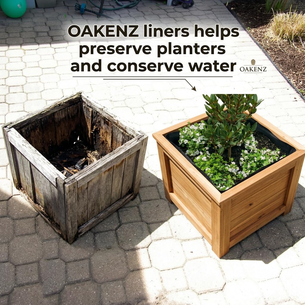 スクエア　プランター Amazon.co.jp: OAKENZ スクエアプランターボックスライナーバッグ 高