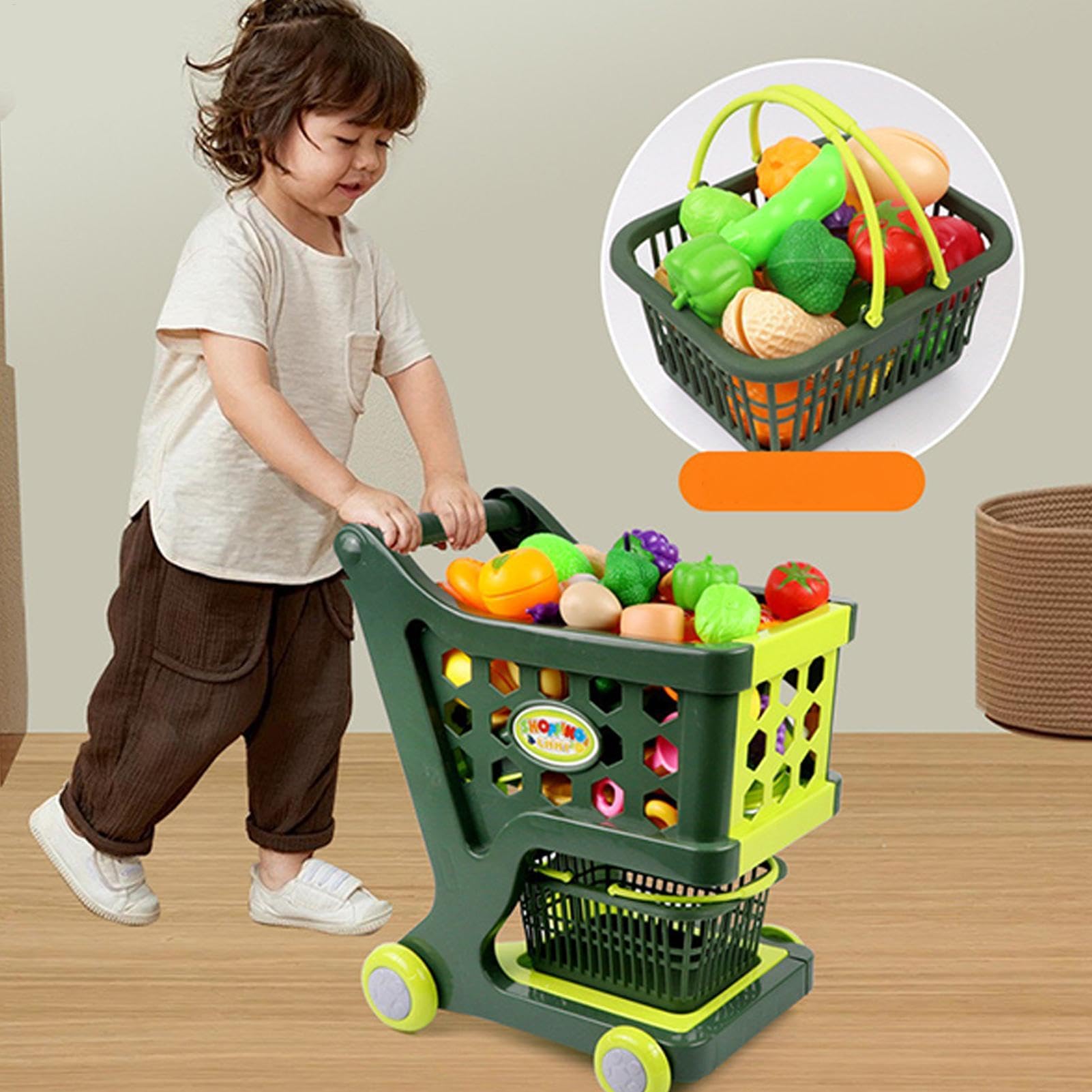 Amazon.co.jp: 【2024新登場】ショッピングカートおもちゃ お買い物