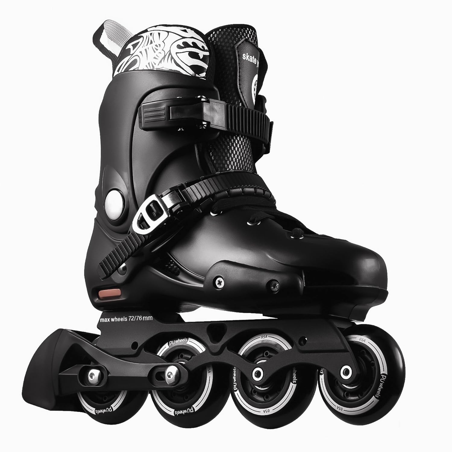 Inline Skates for Women Men,Racing Street Inline Adult Male Female, Professional Fitness Inline Skates for Unisex for Adult, Women, Male, Beginners Black