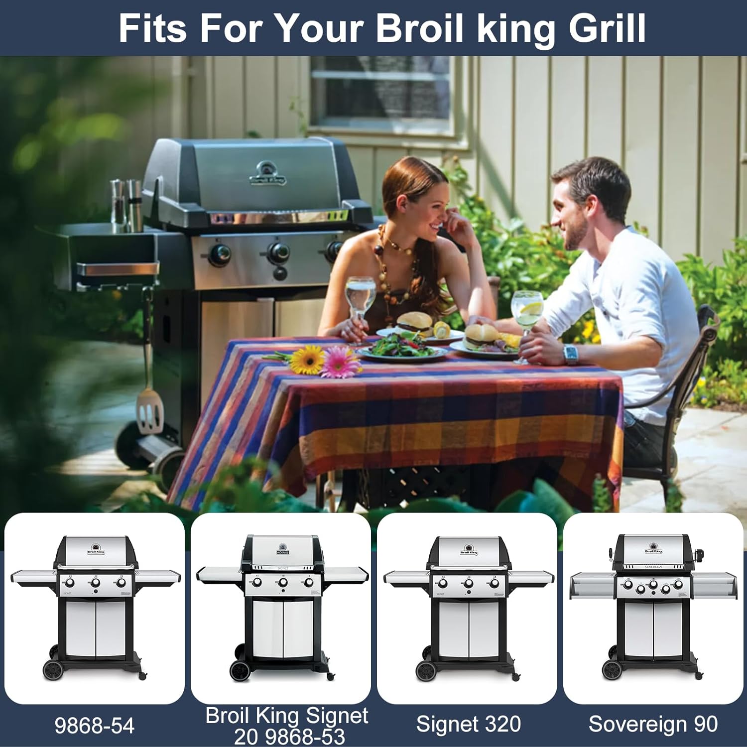 Criditpid Grill Replacement Parts for Broil King Signet 320, Signet 20, 9868-54, 9868-57, 9868-84, 9865-54, 9468-54, 3-Pack Flav-R-Wave Heat Plates for Broil King Signet 320 3-Burner Gas Grills.