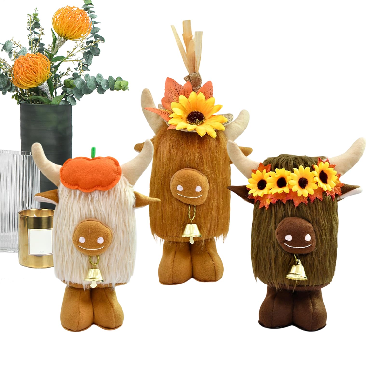 Bœuf des Highlands en peluche pour sublimer votre décoration d'automne