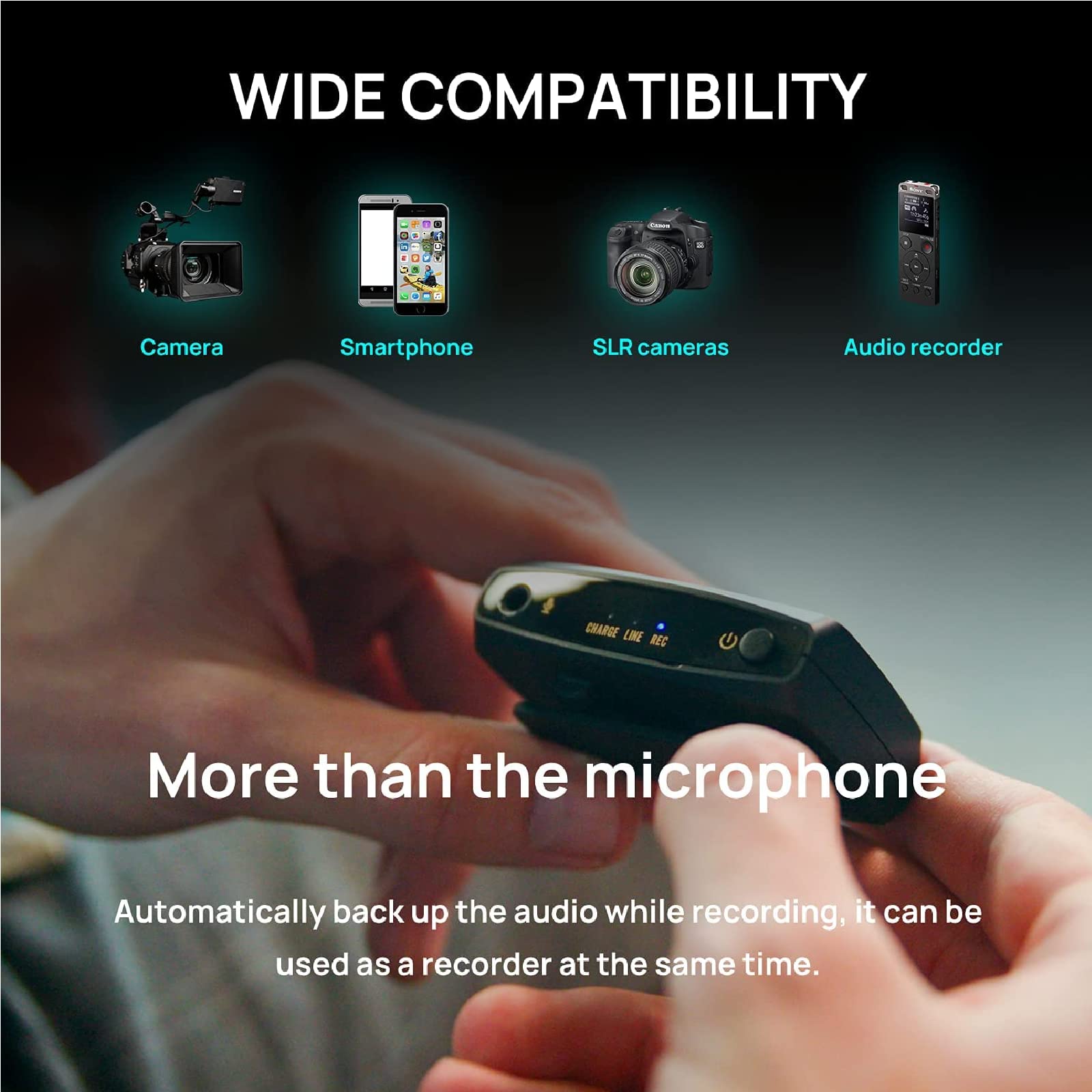 MIRFAK WE10Pro Dual Compact Transmitter Wireless Microphone System