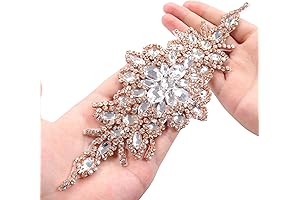 ShiDianYi Wedding Sash Bridal Belt with 5 Pack Rhinestones