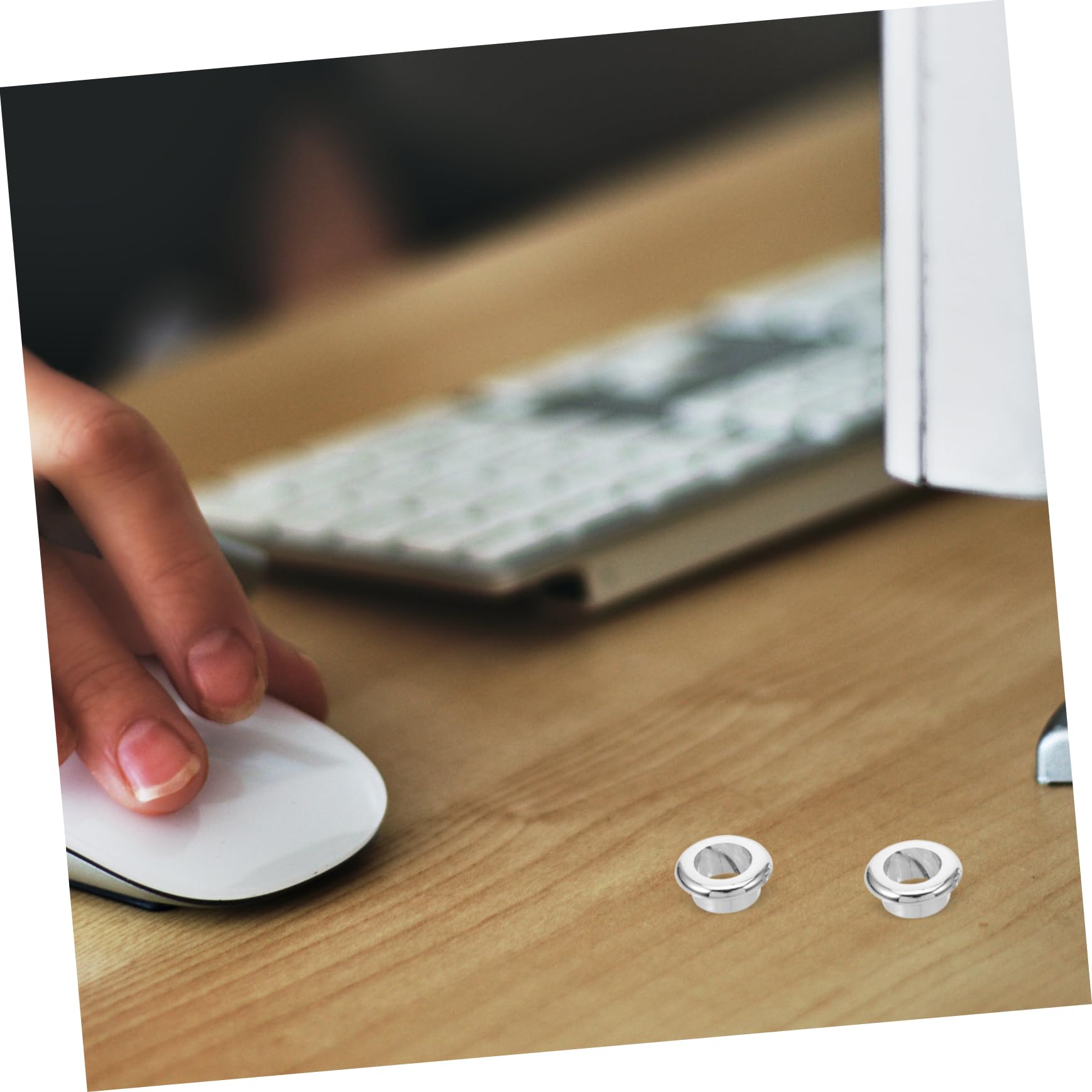 OSALADI Desk Cable Organizer Cord Grommet Organizer 2pcs Wire Grommets for Desk