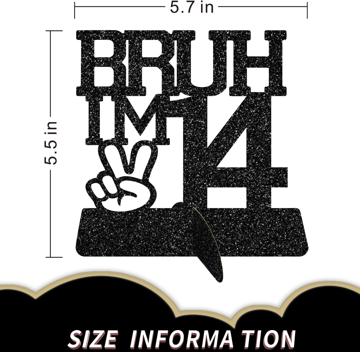 Monotone Birthday Party : モノトーンテーマのバースデイパーティー - リトルレモネード | バルーン＆パーティープランナー Bruh I'm 16 ブラックグリッターセンターピースデコレーション - 面白い16歳の誕生日パーティーデコレーション 男