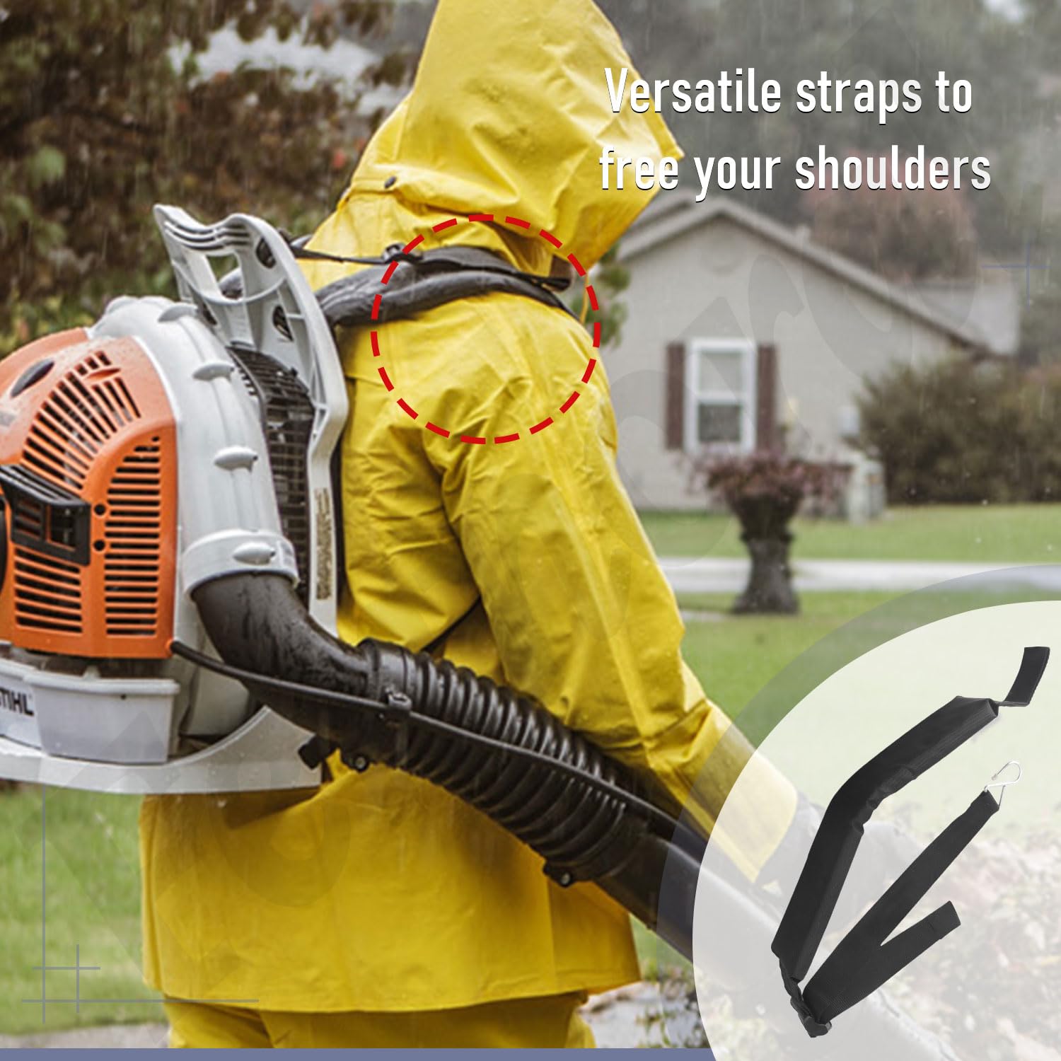 Backpack Blower Shoulder Straps 511758401 - Replacement For RedMax EBZ7500, EBZ8500, EBZ6500