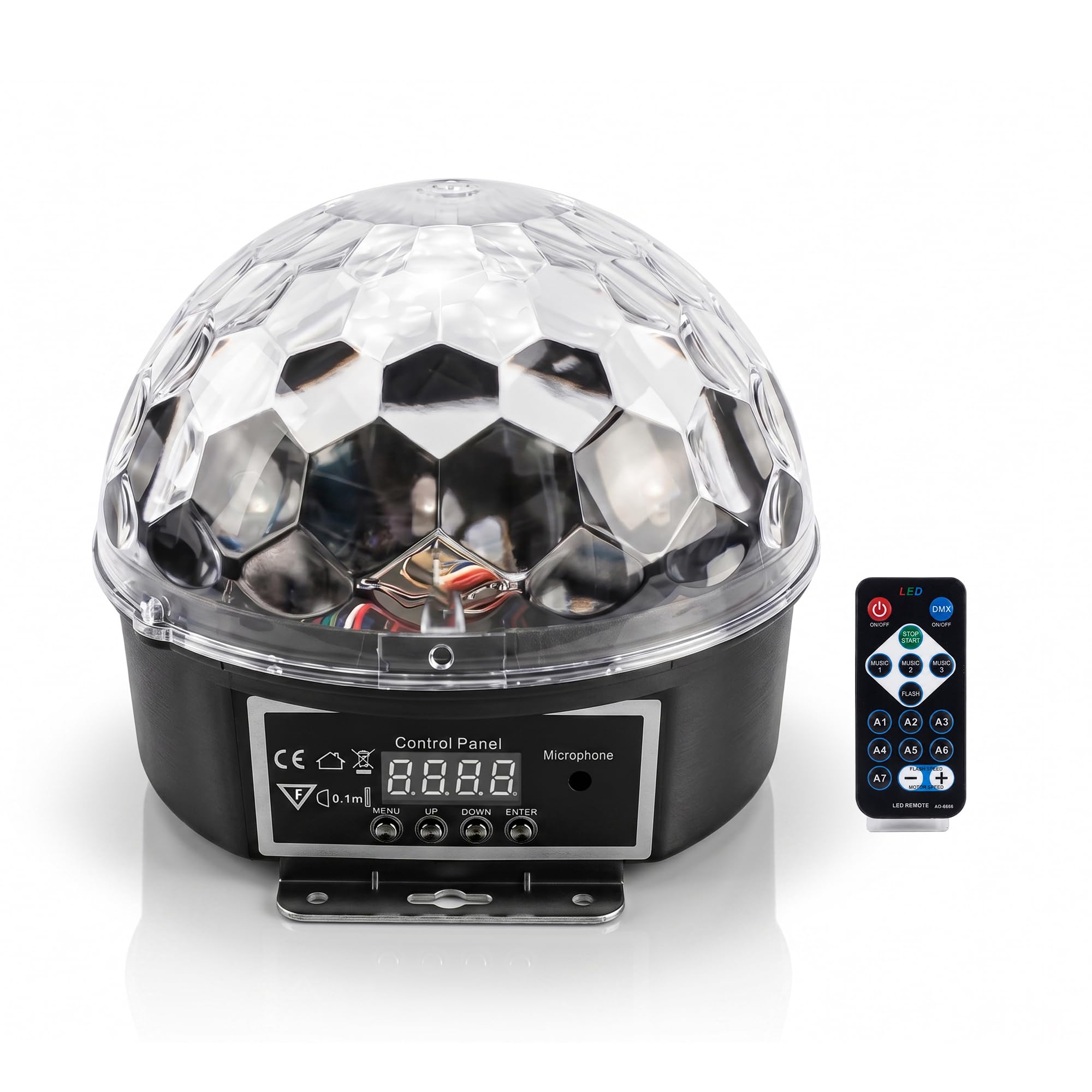 VStoy Super belle boule lumineuse LED RVB effet magique, DMX 512 lampe stroboscopique automatique, éclairage de scène disco activé par le son, jeu pour KTV fête de Noël