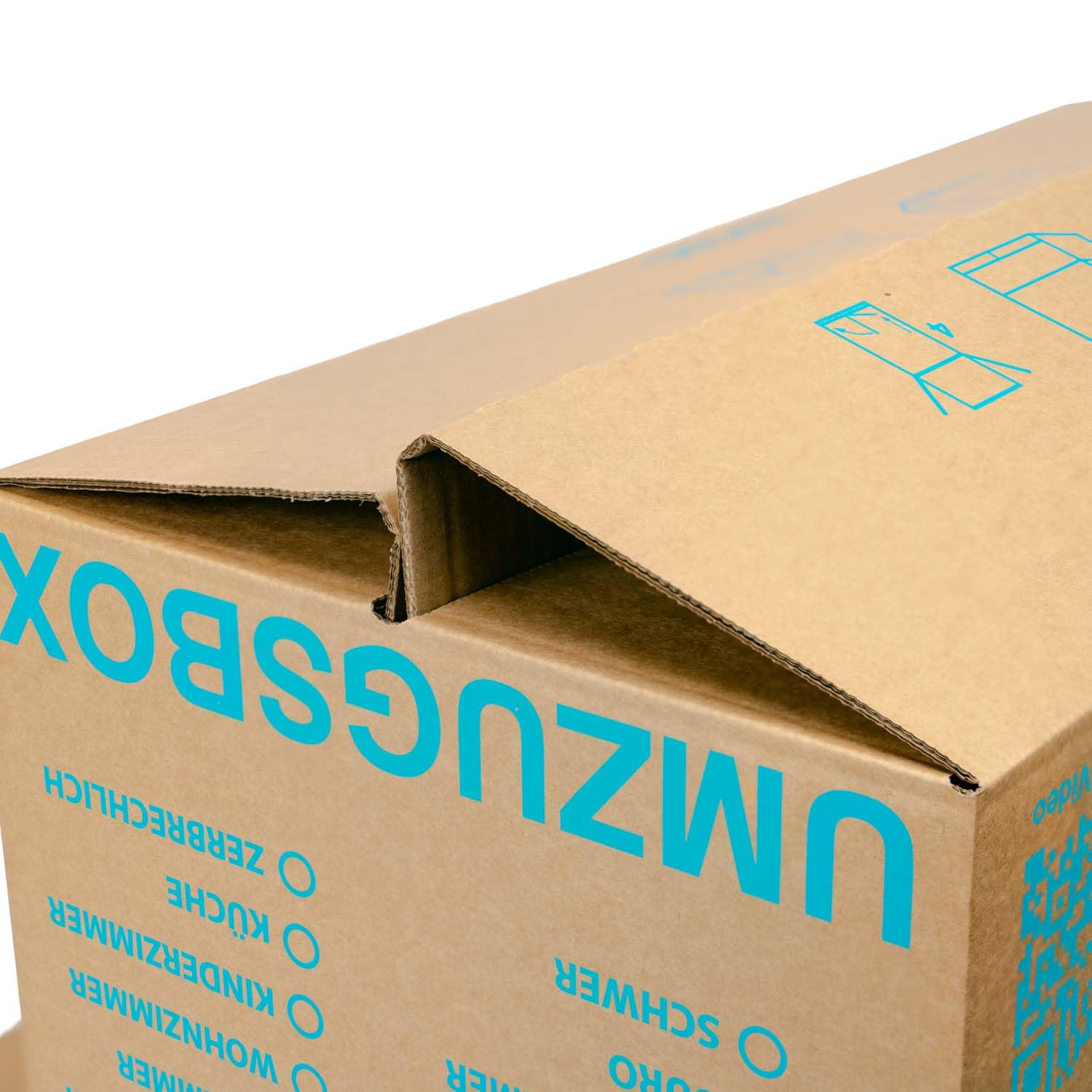 10 Umzugskartons 620 x 300 x 330 mm zweiwellig stabiler Karton bis 40 kg verstärkte Griffe und stapelbar Umzugkarton Umzugsbox Bücherkarton Archivbox Ordnerkarton Umzugskiste (10 Stück)