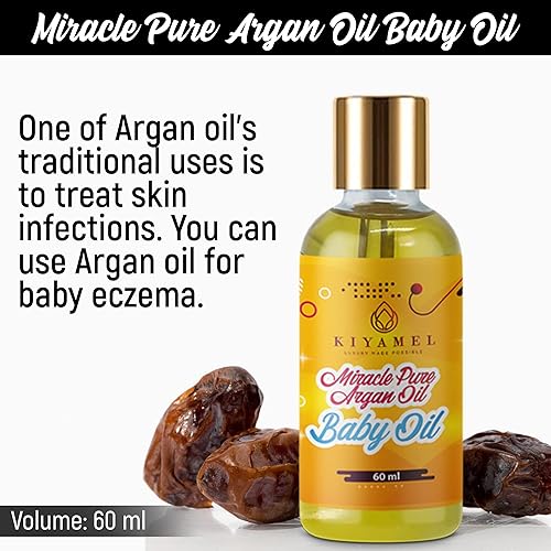 Miniatura 8 de KIYAMEL Aceite de argán 100% puro para bebés, aceite de bebé para piel más suave natural, cabello, cara y uñas, vitamina E 6 ácidos grasos