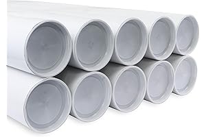 White Mailing Tubes - 3 x 12 Inches (Pack of 10) -...