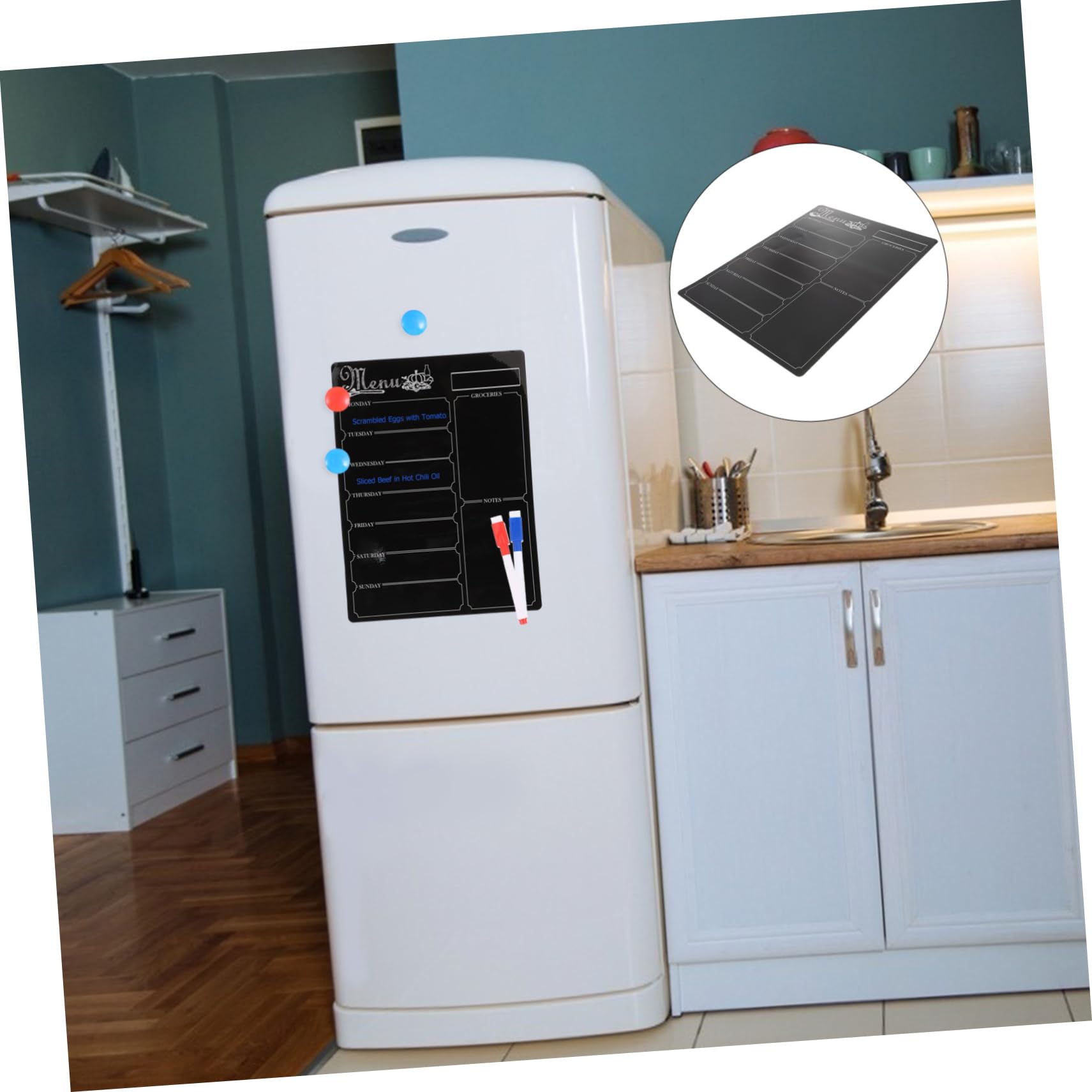 SHINEOFI Komunikacja Rodzinna Niezbędna Magnetycz Tablica Notatki Kalendarz Tablica Menu I Magnetycz Lodówkę Z Możliwością Ścierania Sucho