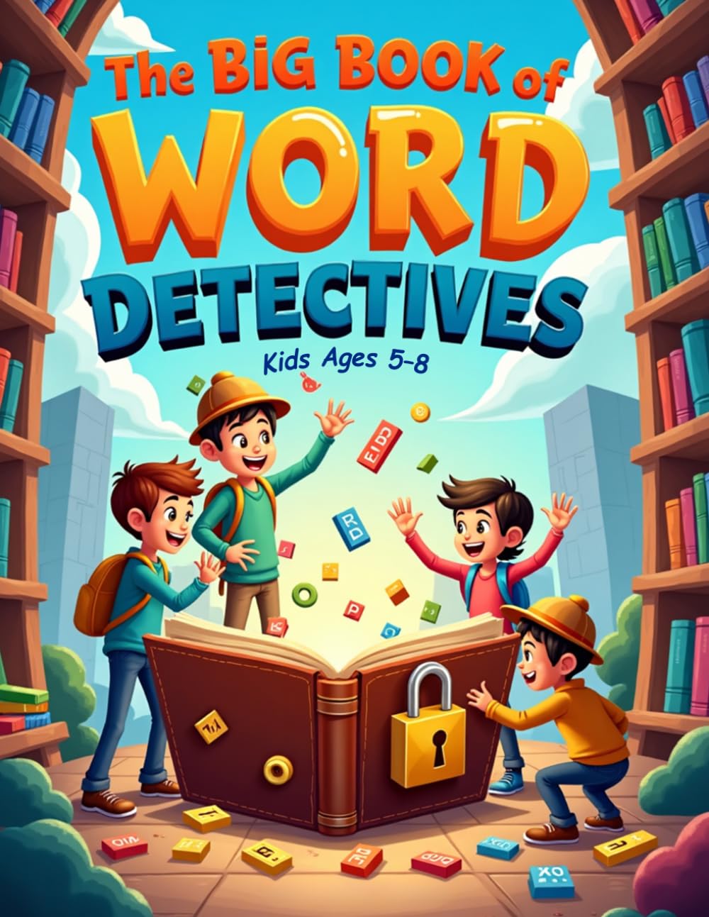 The Big Book of Word Detectives Kids Ages 5-8: Complete the Missing Letters Using Picture Clues | 100 Fun Activities for Spelling, Vocabulary & Brain Development | Ages 5–8