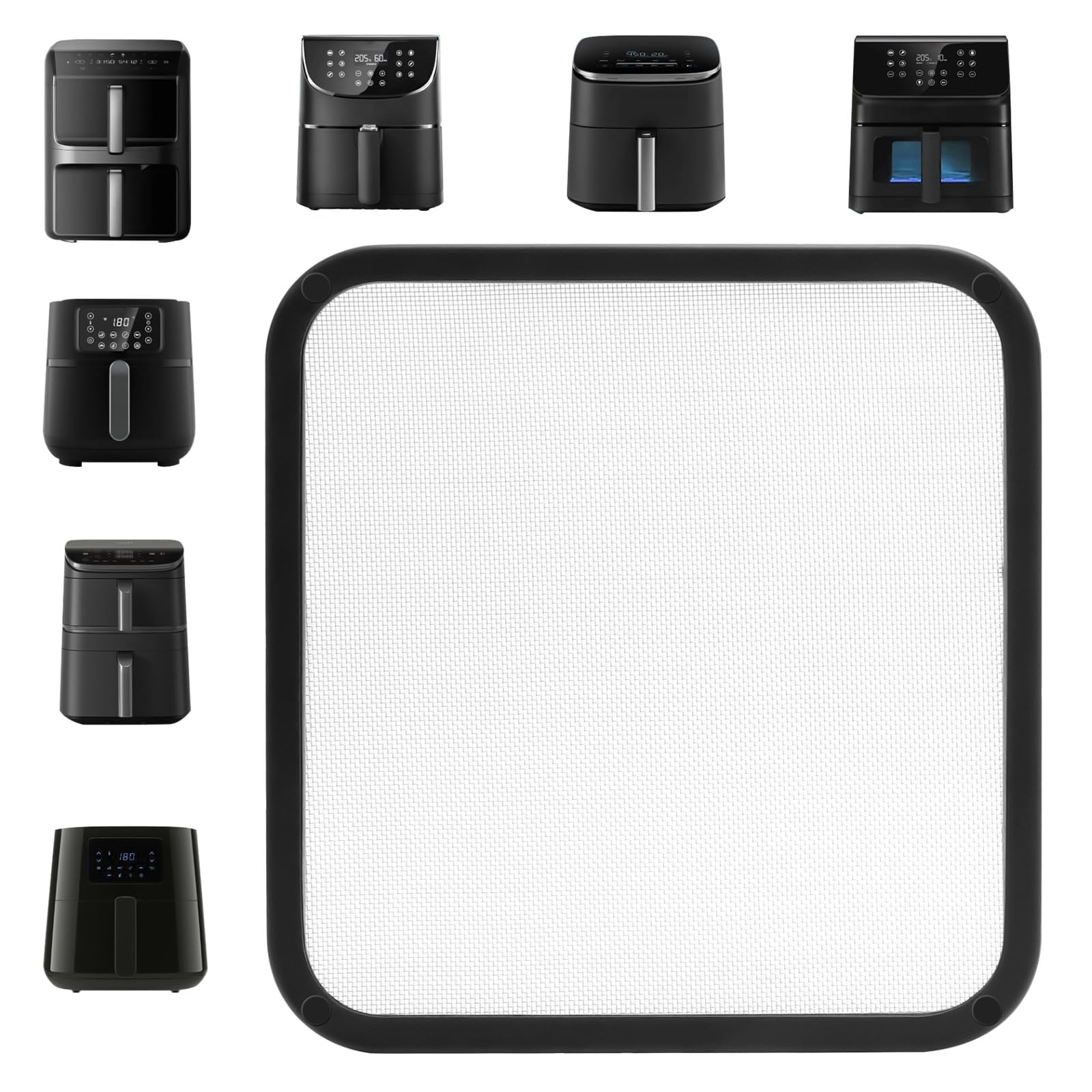 Protector Antisalpicaduras Compatible 22 x 21cm para Freidora de Aire con Cosori Dual Blaze 6,4 L y Cosori Turboblaze 6L Pantalla de Protector Contra Salpicaduras Rejilla Antisalpicaduras