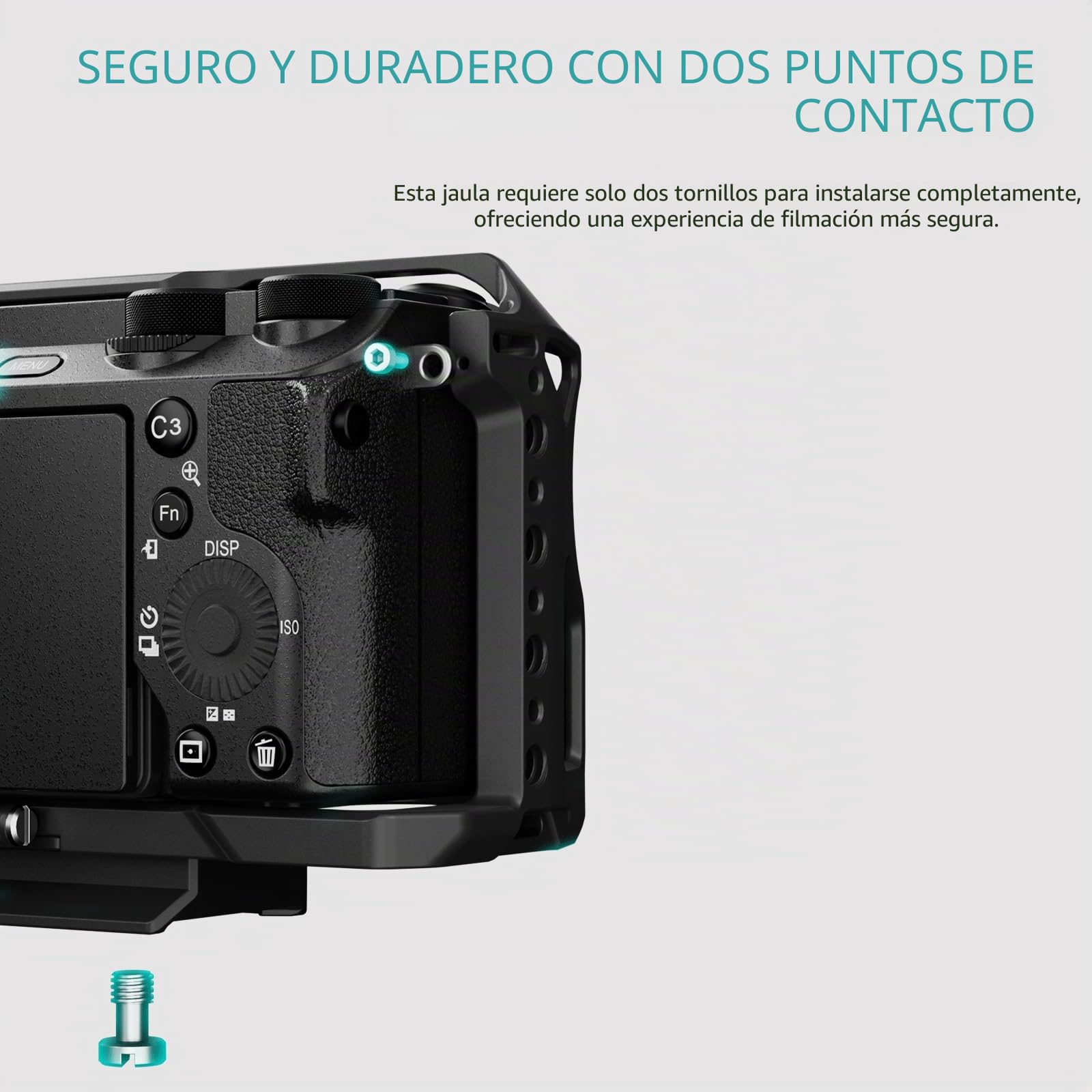 Tilta A6700 Cage, Jaula de cámara completa compatible con Sony a6700 con placa base Arca y abrazadera de cable HDMI - Negro TA-T54-FCC-B