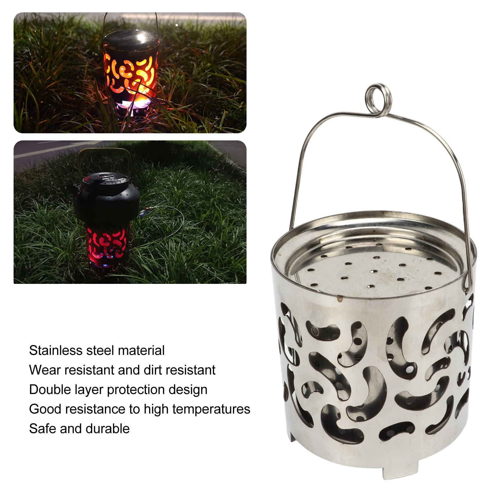 Cric de poêle de tente chaude en acier inoxydable, très ignifuge pour accessoire de tente de cheminée, accessoires de tente de Camping  18