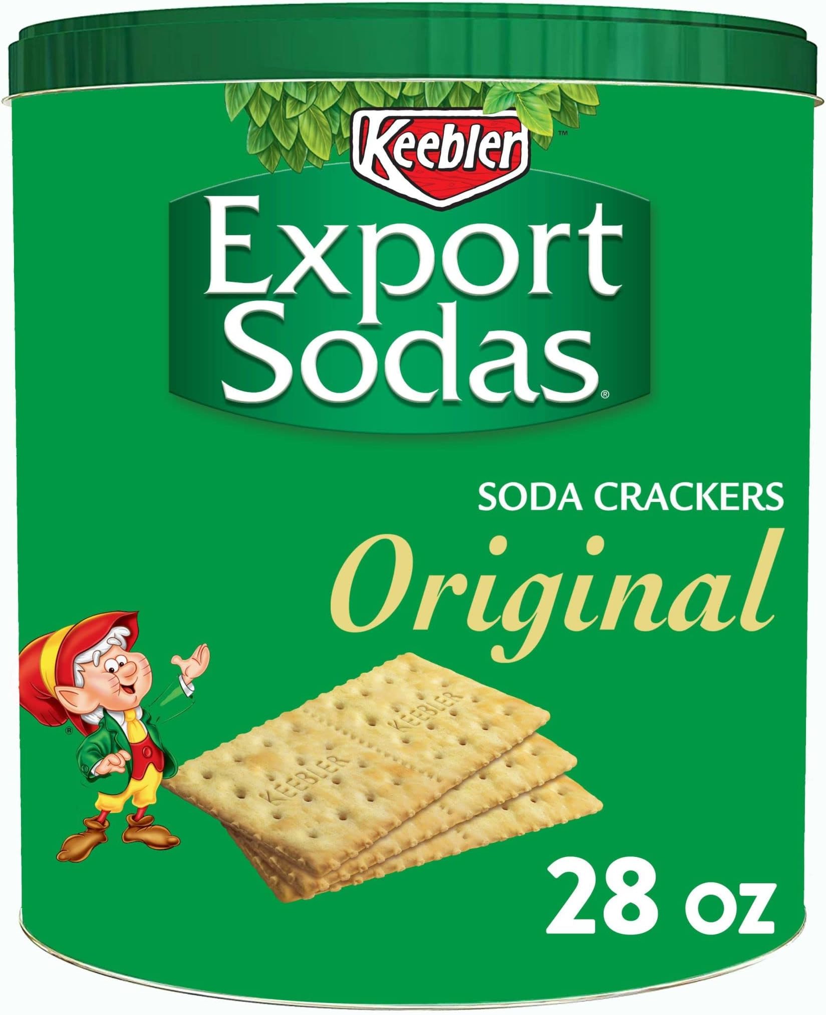 Export Sodas Crackers, Soup Crackers, Lunch Snacks, Original, 28oz Can (1 Can)