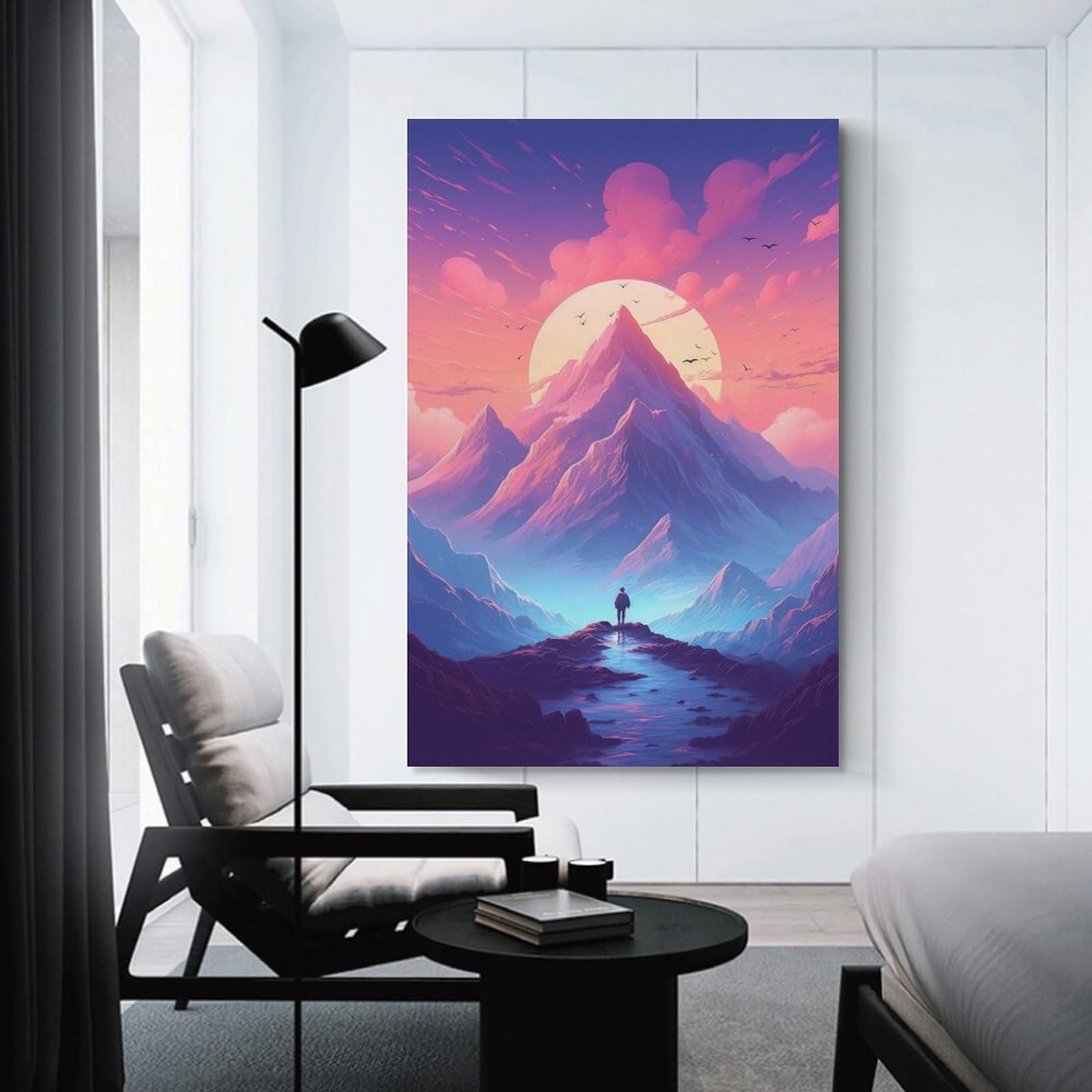 Junmoney Unframe-Style-15 Decorative Wall Artwork Mount Everest Nepal, 24X36inch(60X90cm), For Home, Office, Studio Or Guest Room, A Flexible Wall Accent For Shared Spaces