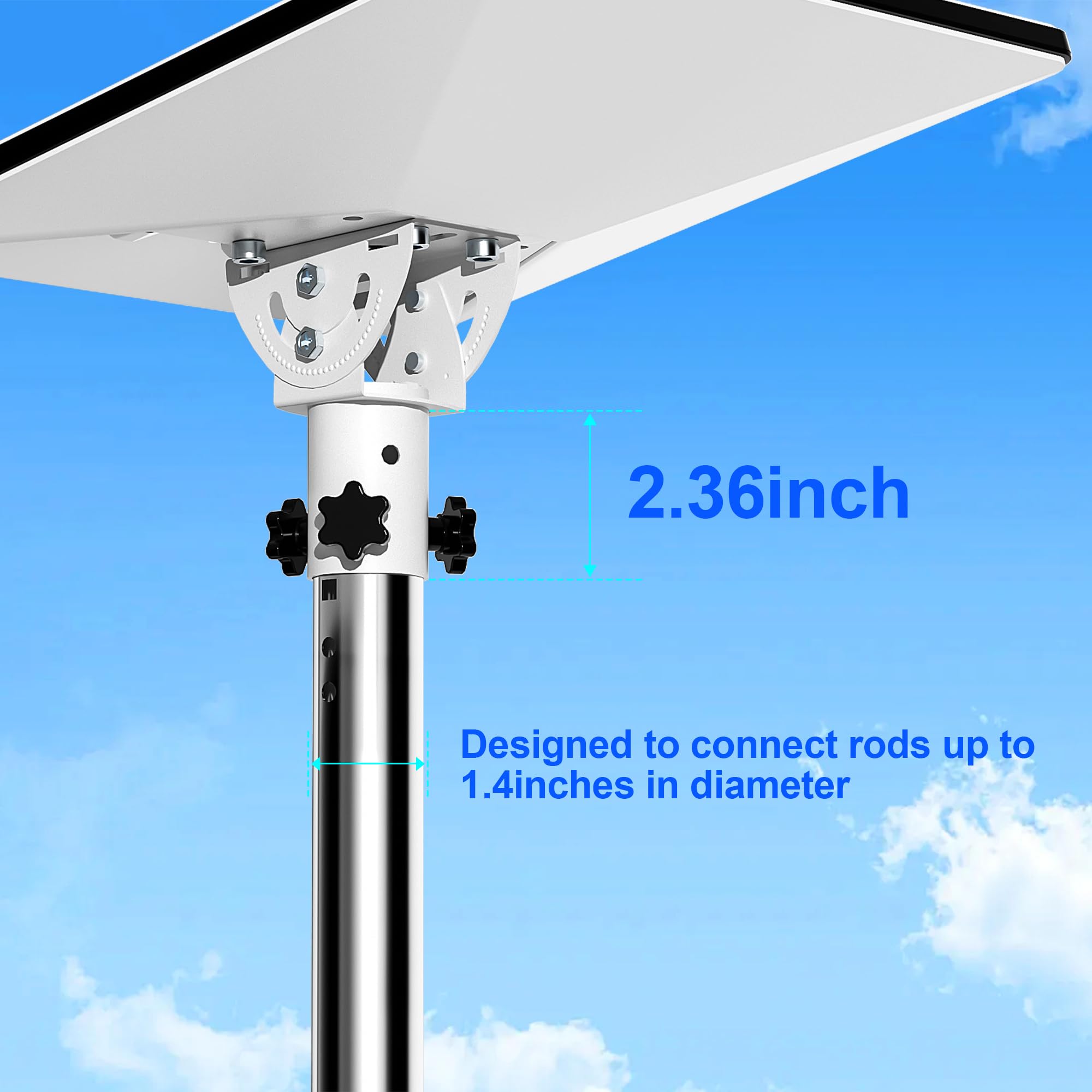 Starlink - Mini adattatore per tubo, mini supporto da tetto Starlink, kit di montaggio mini palo Starlink, piastra da parete Satarlink con inclinazione regolabile di 160 gradi per mini piatto Starlink