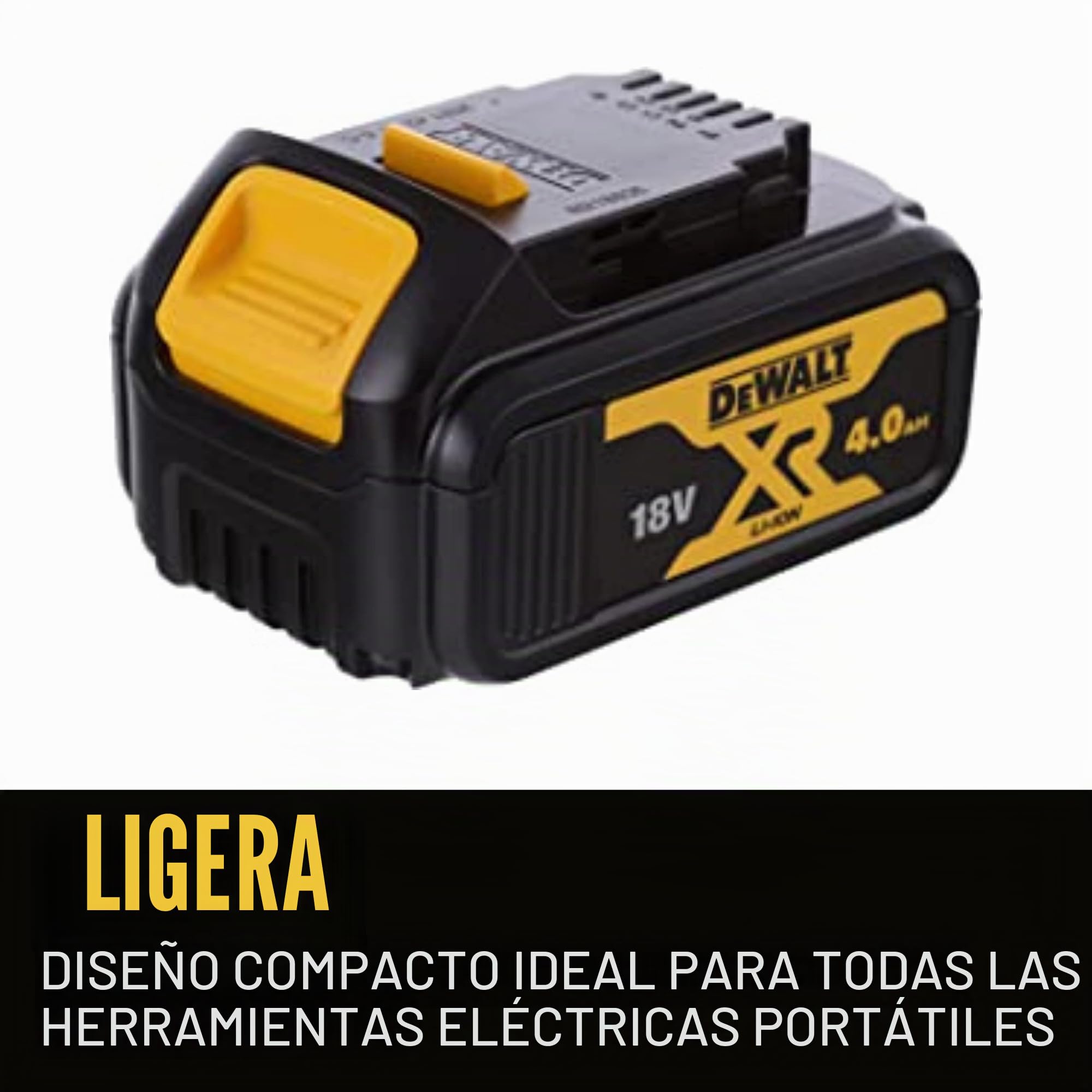 DEWALT DCV100-XJ - Soplador Compacto XR 18V, Sin Cable, Extensión de Tubo y Adaptador de soplado o succión incluidos, Sin Cargador/batería & DCB182-XJ Batería Carril XR 18V Li-Ion 4, Negro y Amarillo