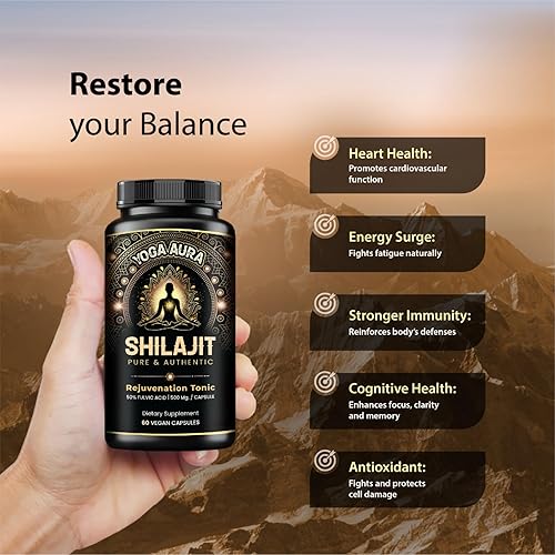 Miniatura 7 de SHILAJIT orgánico de doble resistencia ultra premium 500 mg por cápsula, extracto de resina Shilajit pura del Himalaya, probado en laboratorio, 85+