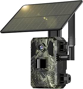SEHMUA 4G LTE Cellular Trail Cameras 3rd Gen with Live Streaming, Game Camera Built-in SIM Card with Motion Activated 0.2s Trigger Time Solar Trail Camera IP66 Waterproof asin的图片