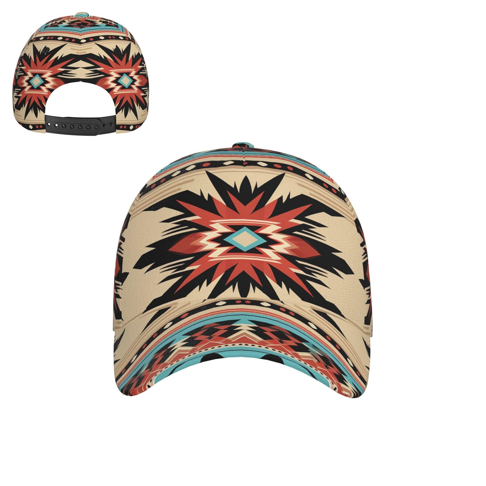 Mxdlkswpoh Unisex Native American Patterns Baseball Cap Adjustable Sun Hat Dad Hat Cotton Trucker Hat Classic Golf Hat