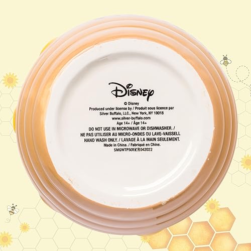 Miniatura 8 de Silver Buffalo Disney Winnie the Pooh Honey "Hunny" Pot Escultura 3D de cerámica pintada a mano, tarro para snacks y galletas (pequeño)