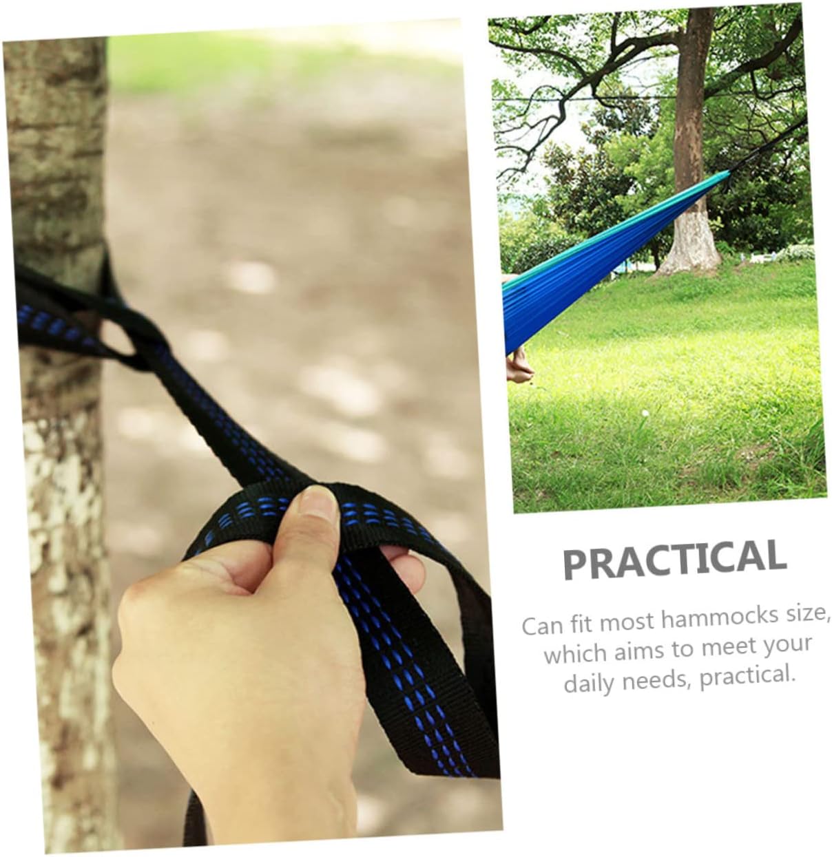 MaGiLL 5 Sets Hammock Strap Heavy Duty Hook Hammock Fixing Strap Chair Carabiner Rope Heavy Duty Hammock Outdoor Hanging Hooks Outdoor Camping Chairs Clothes Rack Polyester Buckle