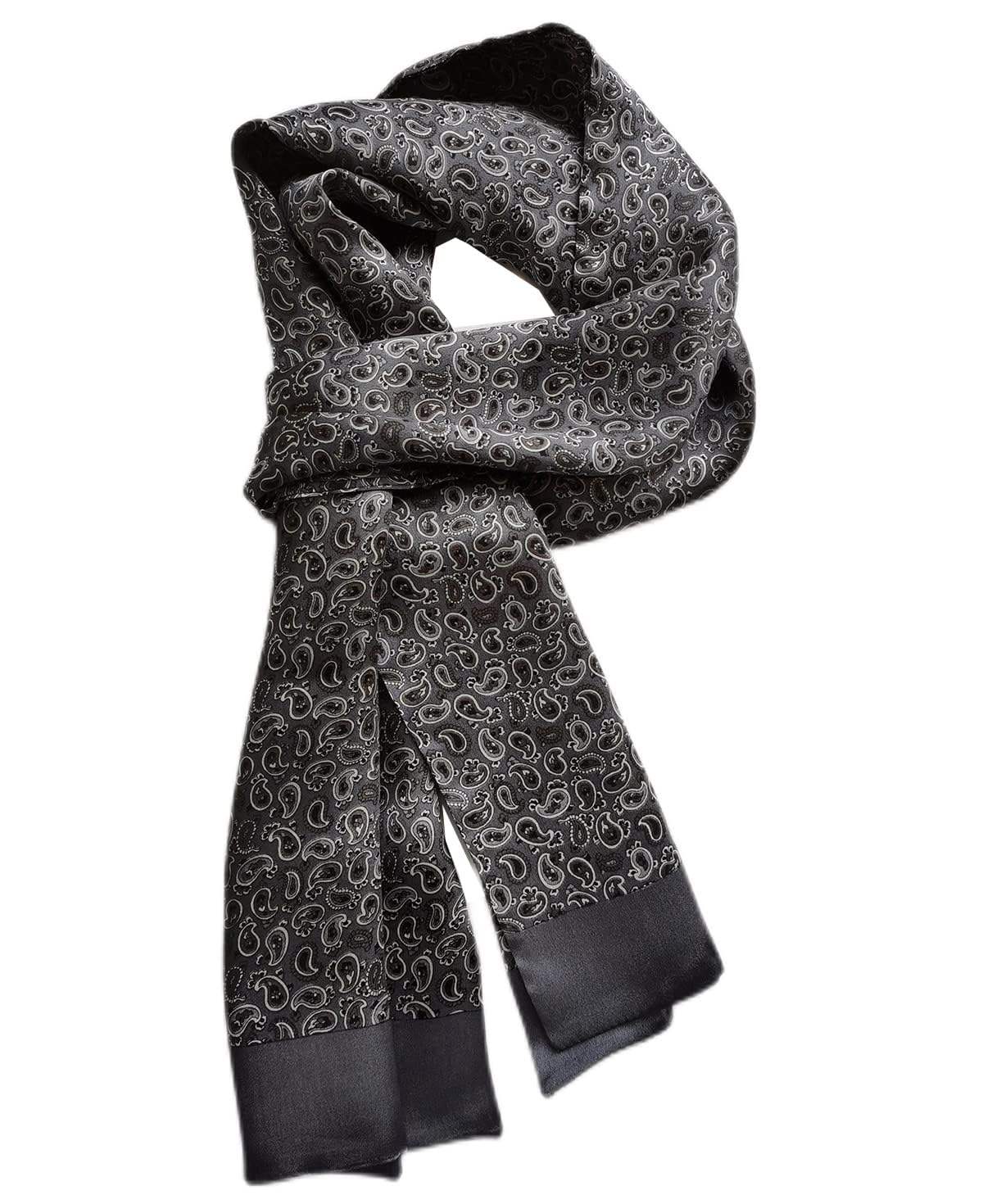 Foulard en Soie Vintage pour Homme, 100% Pure, Motif Classique, Double Couche, imprimé Gentleman