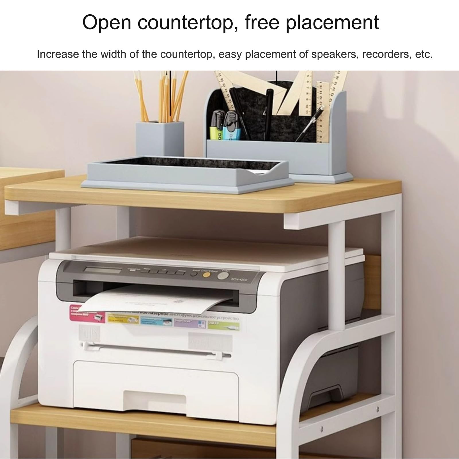 3 Tier Mobili per Hi Fi Mobile Giradischi e Porta vinili con Ruote,Mobiletto portaoggetti AV Moderno Rack Audio Rack componenti Stereo per Stereo di intrattenimento(Beige)